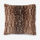 Animal Print Faux Fur Pillow Covers, DEER PRINT, hi-res image number 0