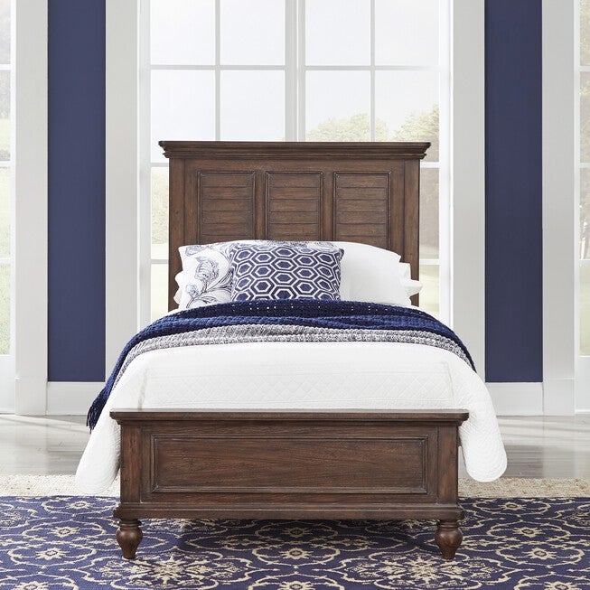 Southport Brown Twin Bed, BROWN, hi-res image number 0
