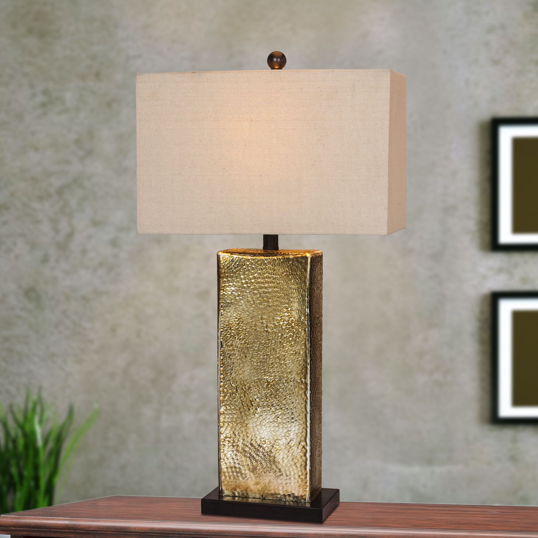 Picture of Antique Brass Table Lamp - 29.5