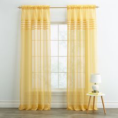 BH Studio Sheer Voile Pleated Rod-Pocket Panel