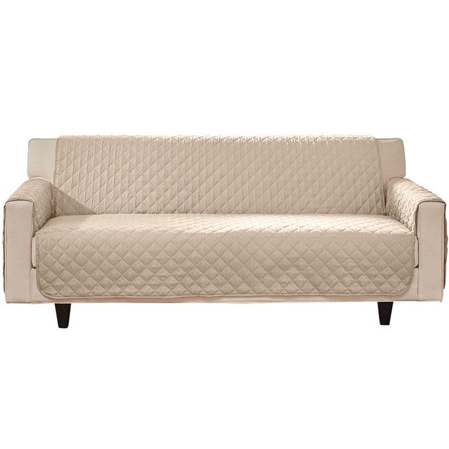 BH Studio Water-Repellent Microfiber Extra-Long Sofa Protector, NATURAL, hi-res image number null