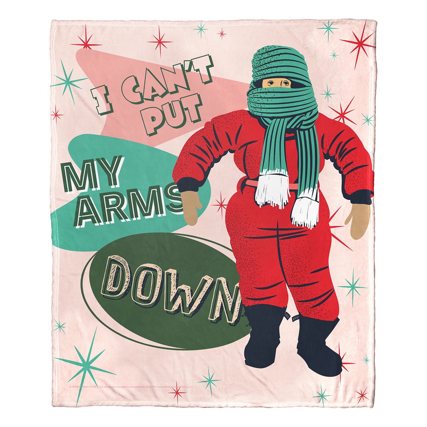 Wb A Christmas Story Can'T Put My Arms Down Silk Touch Throw Blanket, , on-hover image number 1