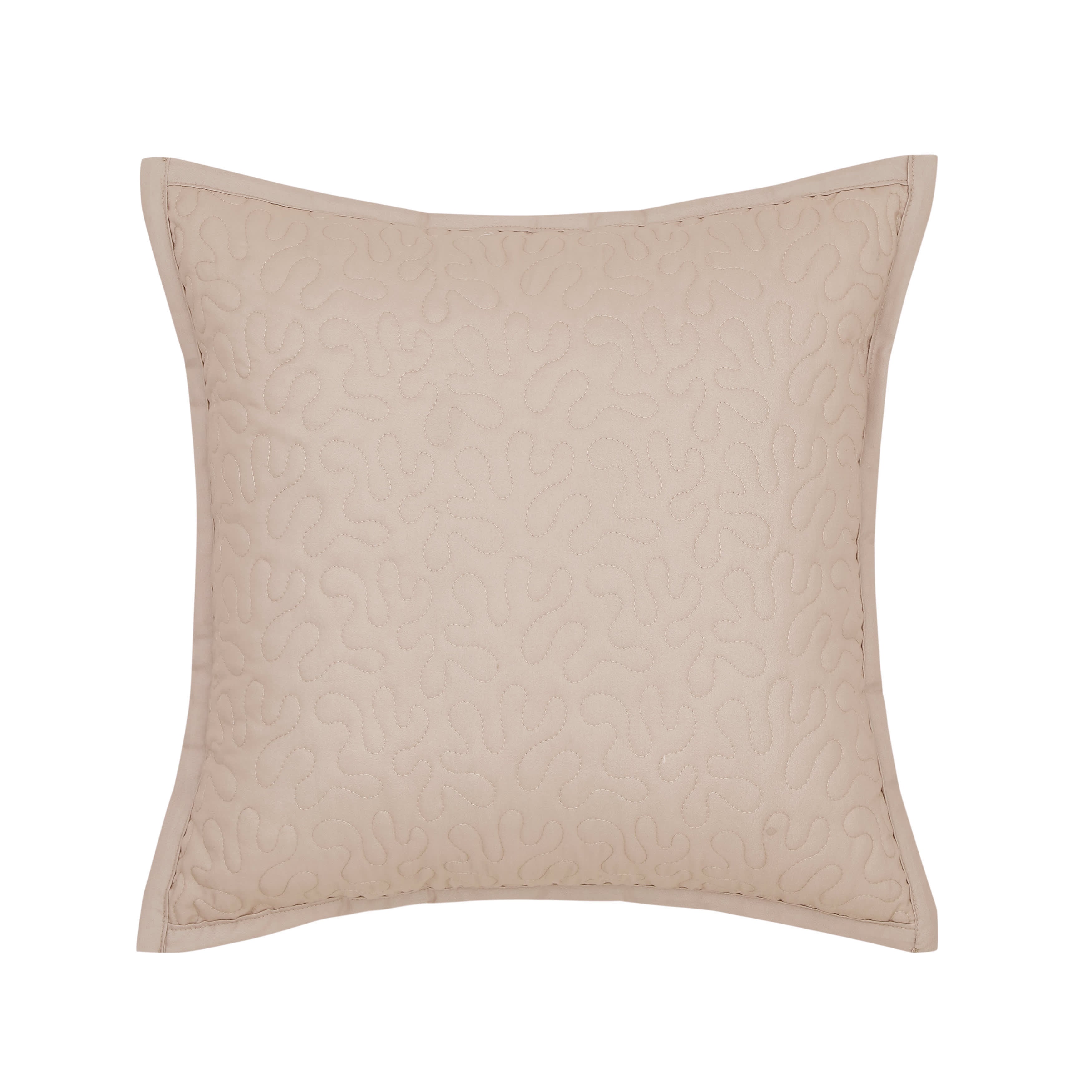 Rosewood 16 Inch Square Quilted Decorative Throw Pillow, ROSE, hi-res image number 0