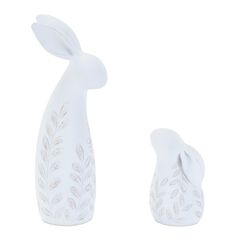 Etched Bunny Figurine Set of 12