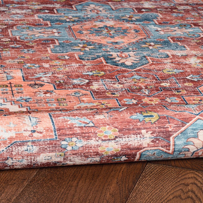 Washable Carter Rust/Ivory Rug, , alternate image number 4