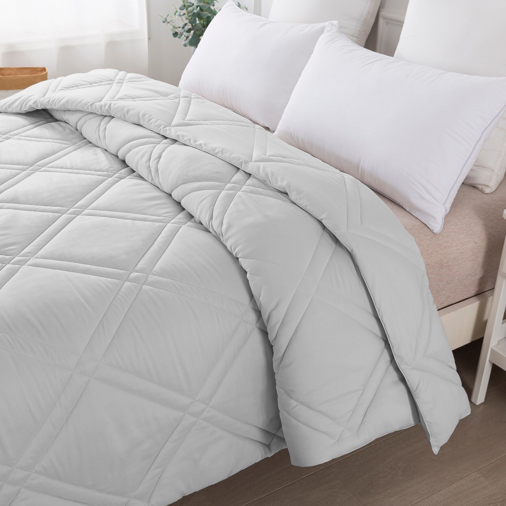 Double Diamond Down Alternative Comforter, , alternate image number 2