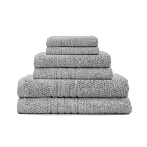 Softee 6 Pc Towel Set 6 Pc Towel Set, SILVER, hi-res image number null