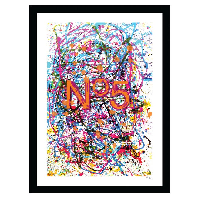 Chanel Paint Splatter - Multi - 14x18 Framed Print, MULTI, hi-res image number 0