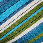 Edie @ Home Indoor/Outdoor Ombre Bias Crewel Embroidered Stripe Decorative Throw Pillow 12X24, Aqua Multi, , alternate image number null