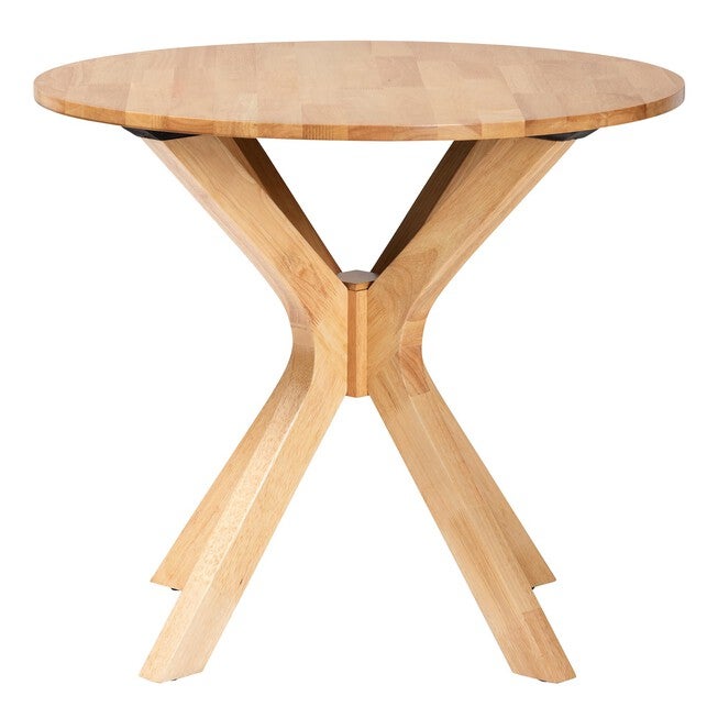 Kenji Modern Natural Brown Finished Wood 34-Inch-Wide Round Wood Dining Table, , on-hover image number null
