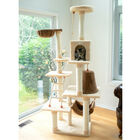 Real Wood 78" Cat Climber Play House Ffurniture With Playhouse, Lounge Basket, , on-hover image number null