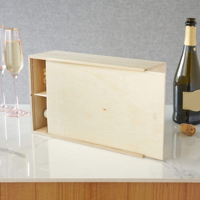 2-Bottle Paulownia Wood Wine Box, , on-hover image number 1