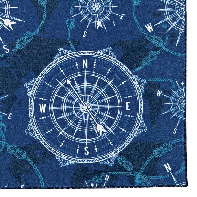 Washable Simon Blue/Ivory Rug, , alternate image number 3