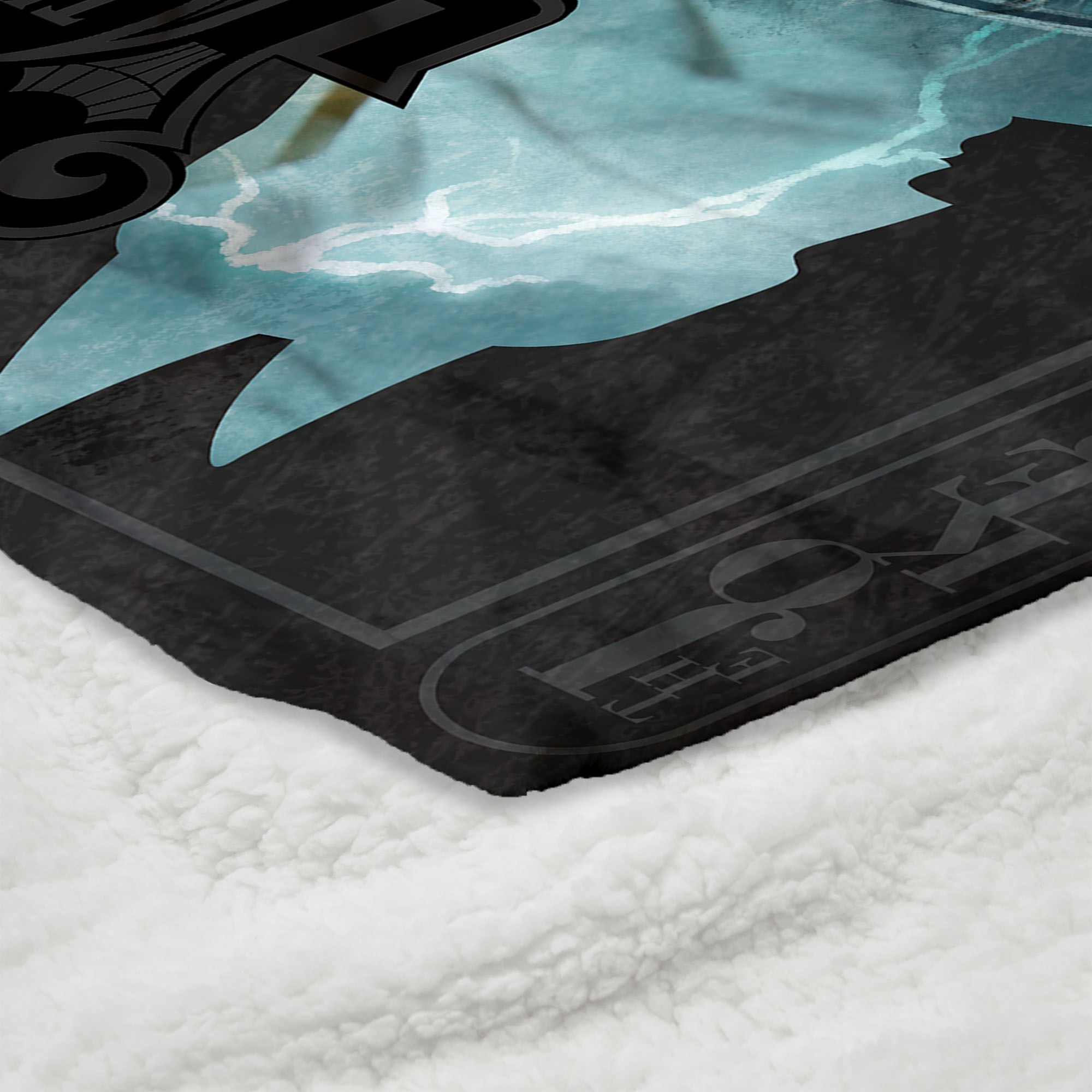 Warner Bros. DC Joker's Embrace Silk Touch Sherpa Throw Blanket 50x60 Inches, BLACK, alternate image number 4