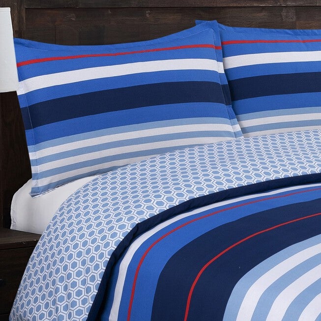 Harbor Stripe Duvet Cover Set, , on-hover image number 1