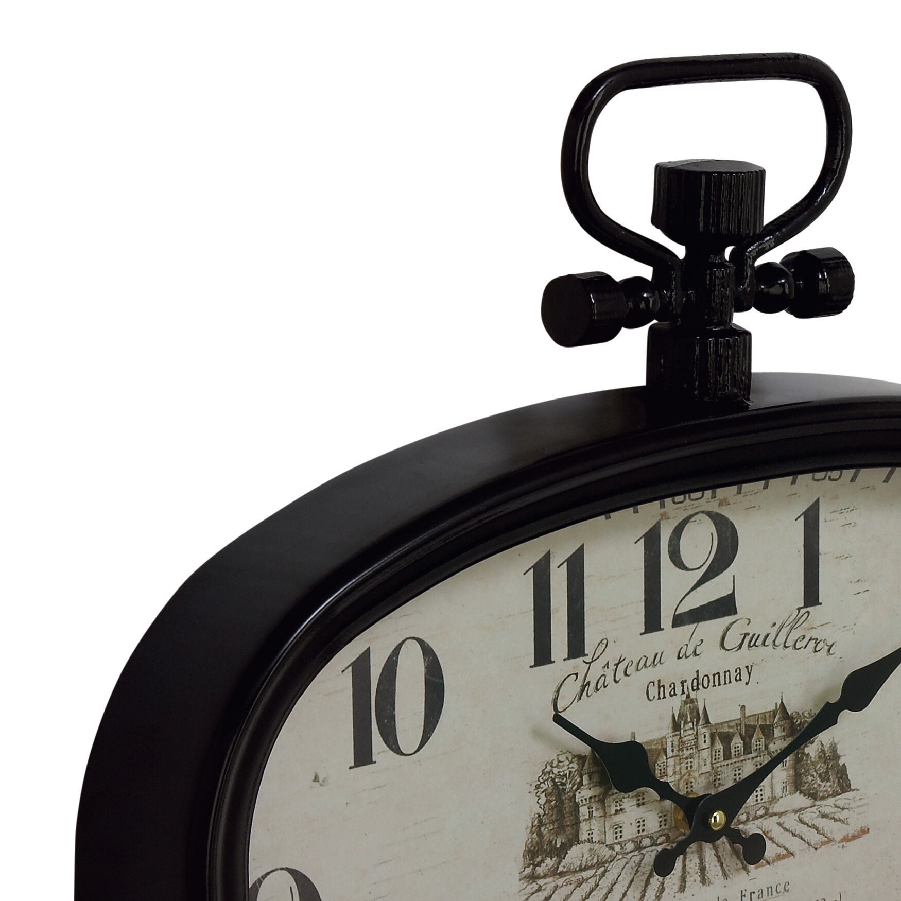 White Vintage Metal Wall Clock, , alternate image number 3