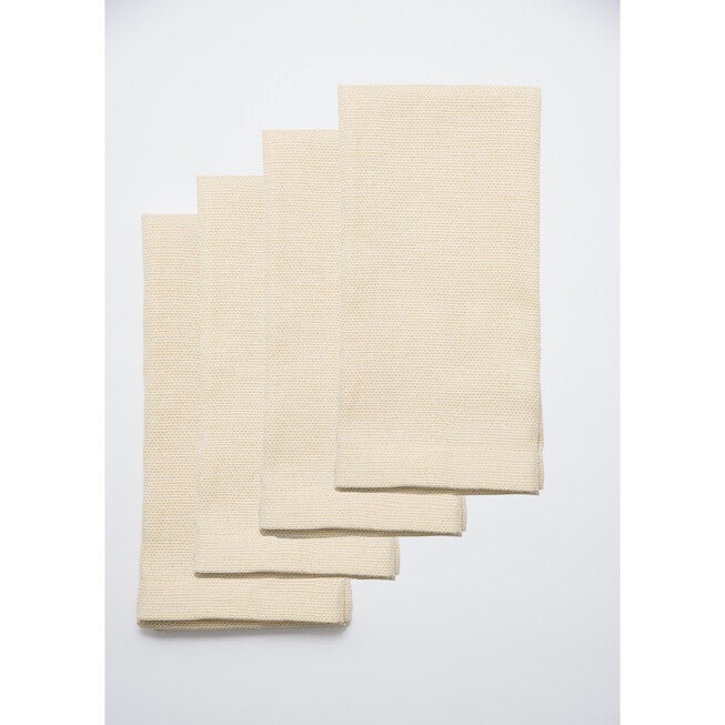 Danube 4 Pk Cloth Napkins, YELLOW, hi-res image number null