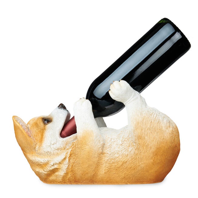 Corgi Wine Bottle Holder By True, ASSORTED, hi-res image number null
