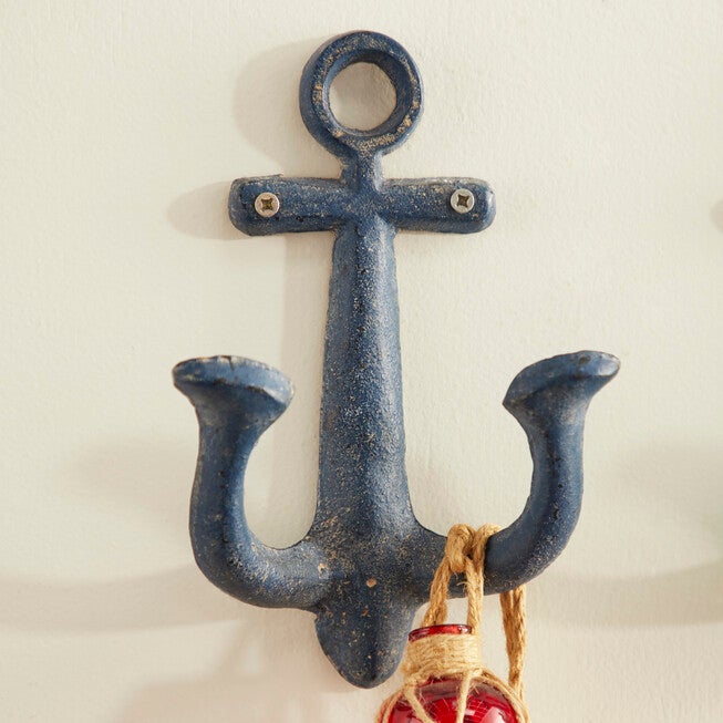 Set Of 4 Multi Colored Metal Coastal Wall Hook Wall Hook, , alternate image number null