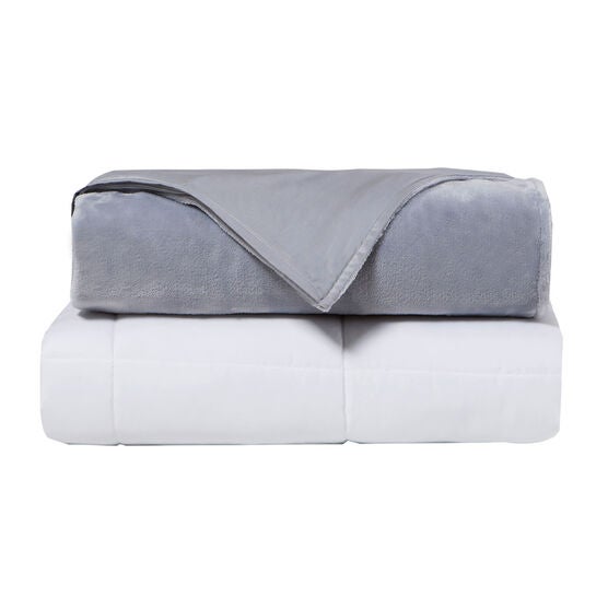 Crystal 15Lb Reversible Cooling Weighted 48X72 Blanket With Removable Cover Weighted Blanket & Cover, , alternate image number null