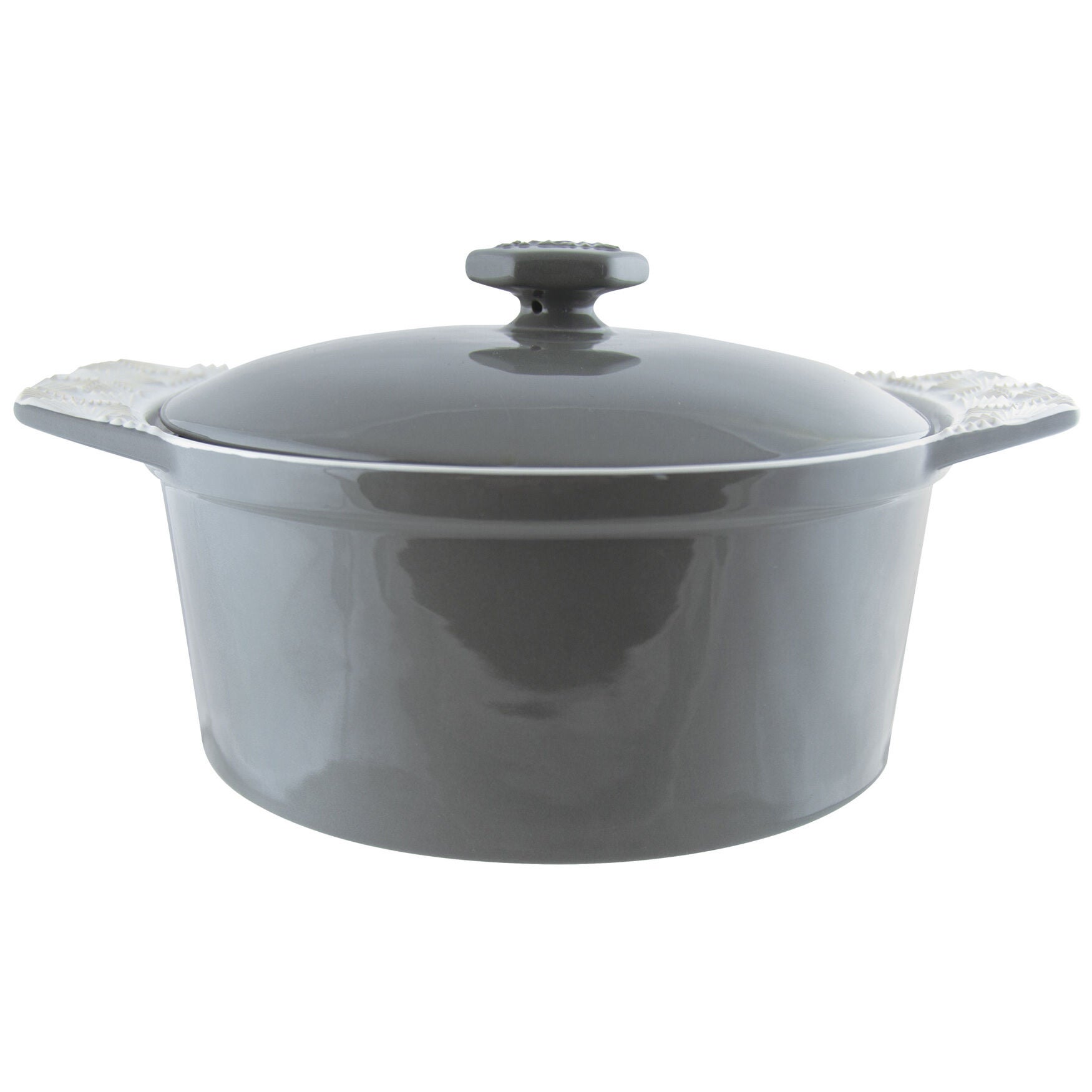 2 Quart Stoneware Round Casserole With Lid, , on-hover image number 1