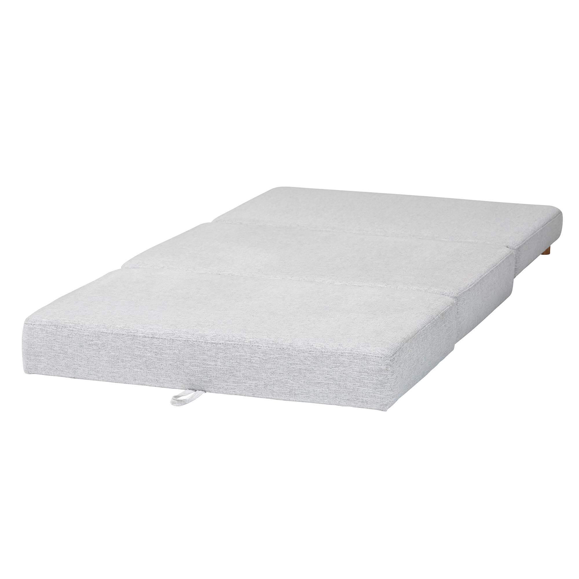 Sabriel Modern Light Grey Fabric Convertible Sleeper Ottoman, BROWN, alternate image number 5
