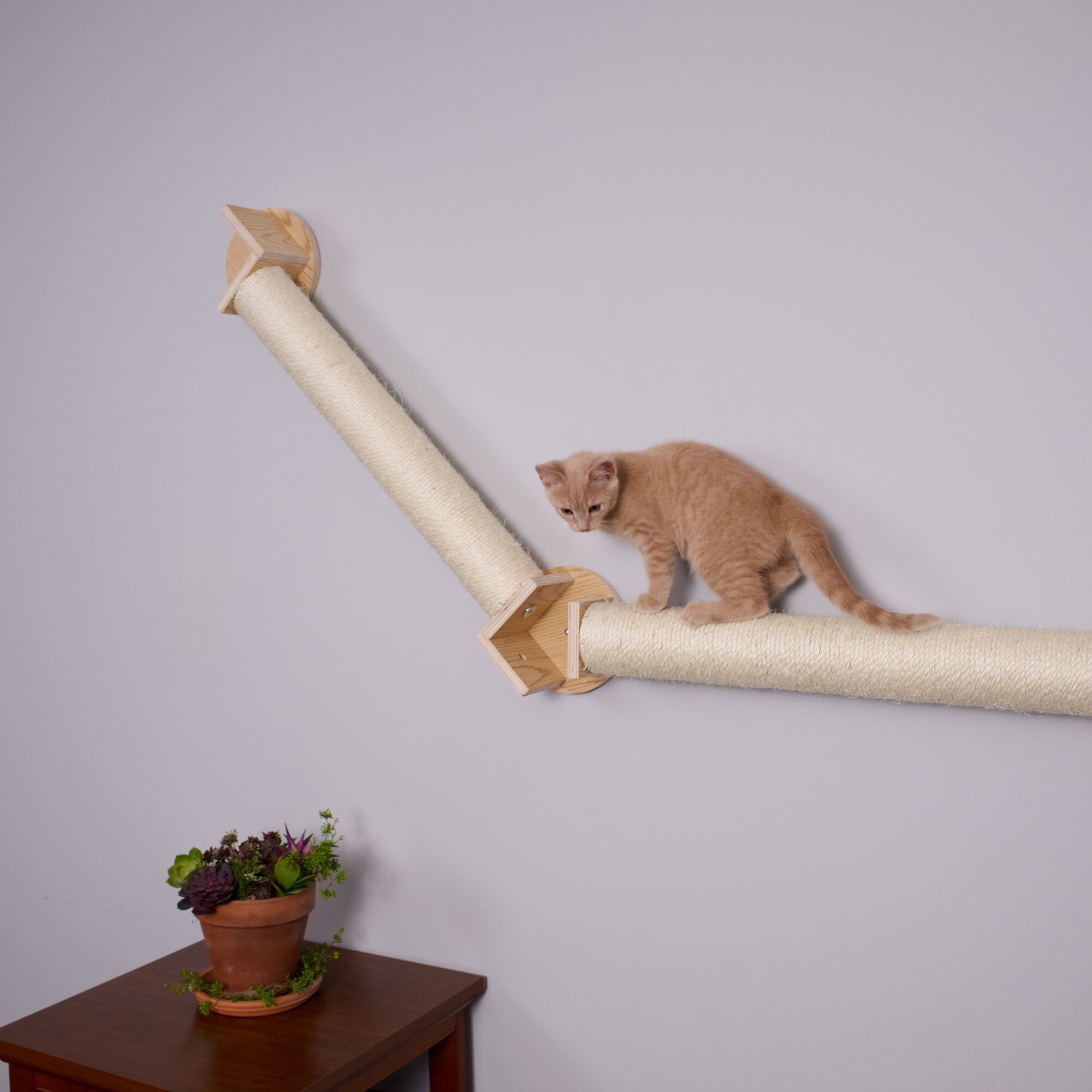 Armarkat Wall Series Wall Climbing Cat Post Bridge W2307, NATURAL BEIGE, alternate image number 3