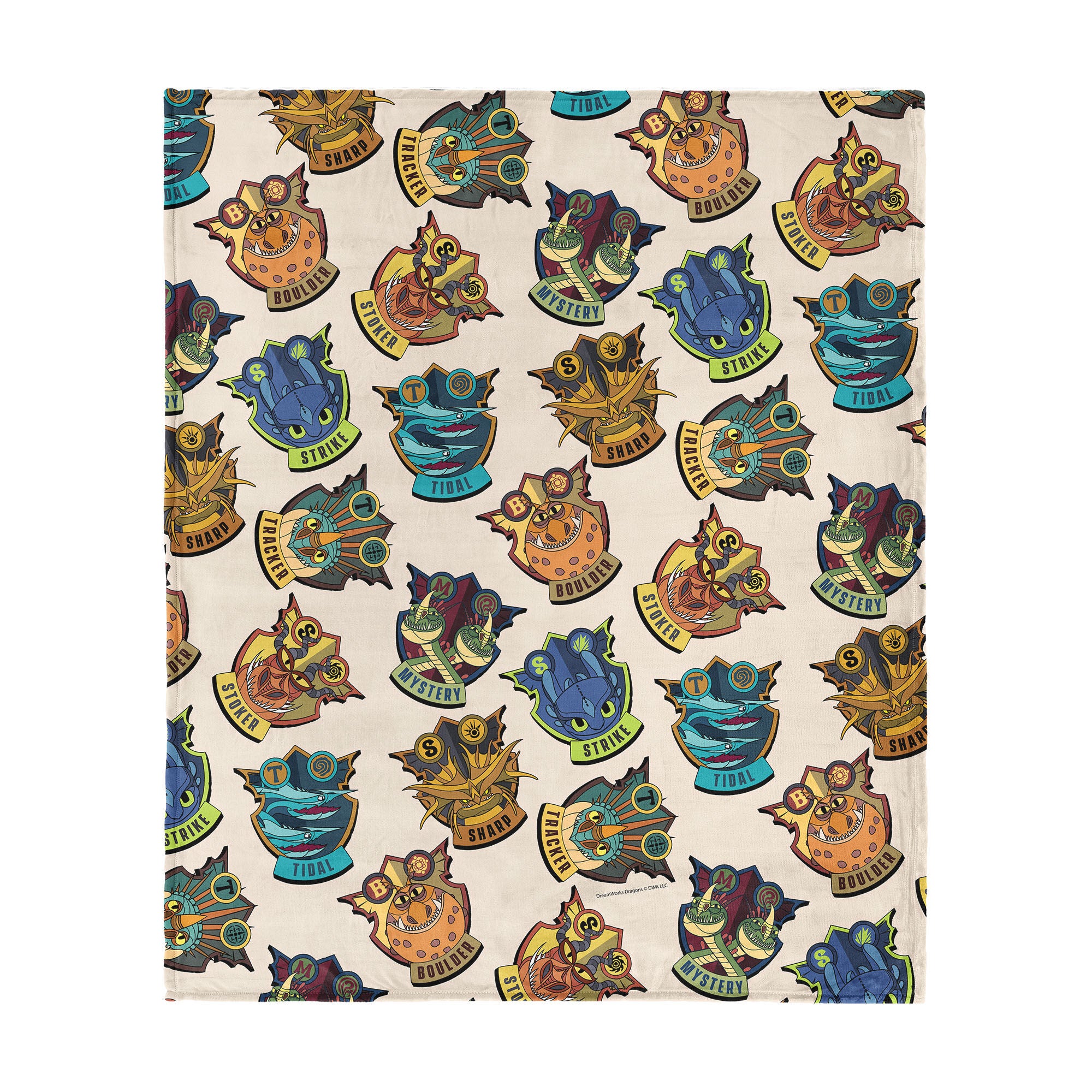 How to Train Your Dragon Dragon Badges Silk Touch Throw Blanket 60x80 inches, BADGES, hi-res image number 0