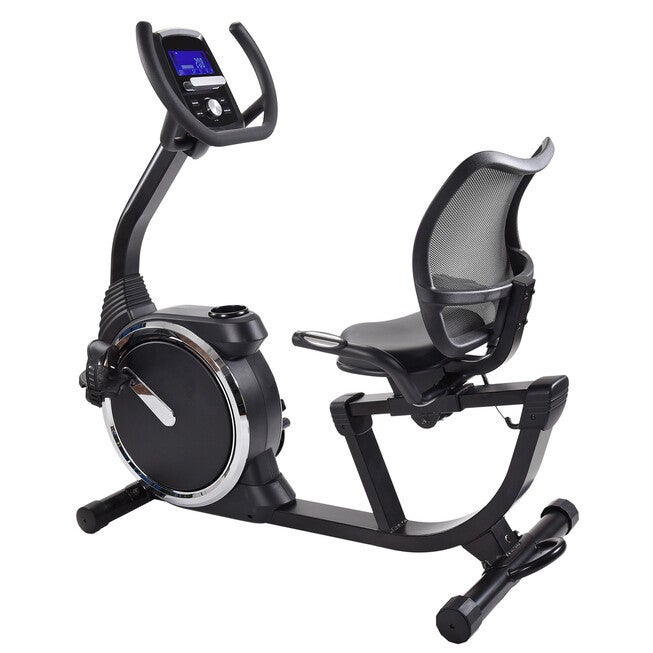 Magnetic Recumbent Exercise Bike 845 Home Fitness Equipment, BLACK, hi-res image number 0
