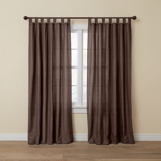 Poly Cotton Canvas Tab-Top Panel, CHOCOLATE, hi-res image number null