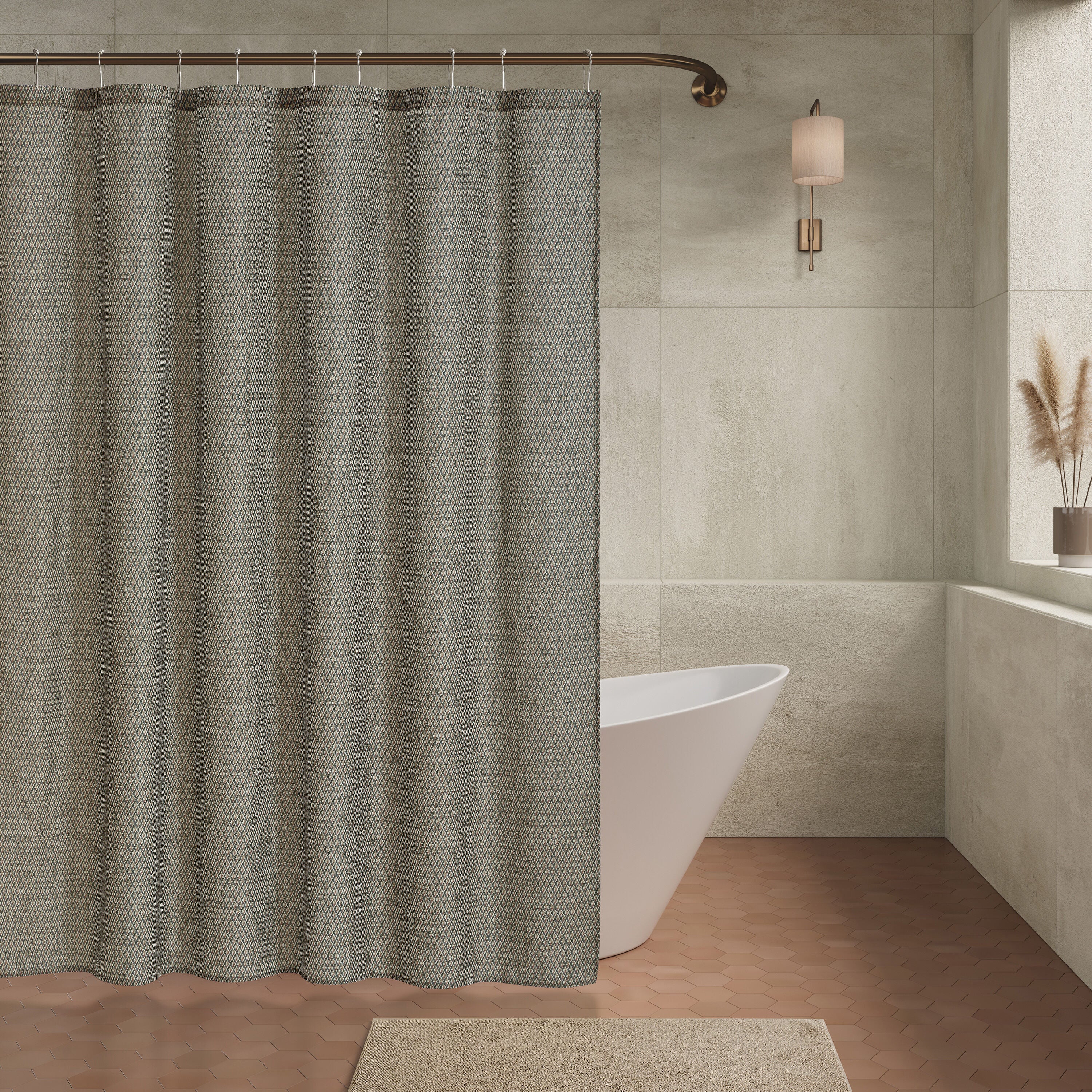 OZARK SHOWER CURTAIN, TAUPE, hi-res image number 0
