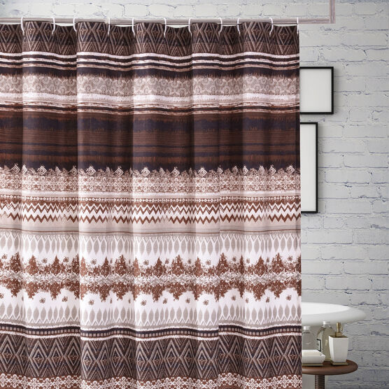 Southwest Latte Bath Shower Curtain, , on-hover image number null