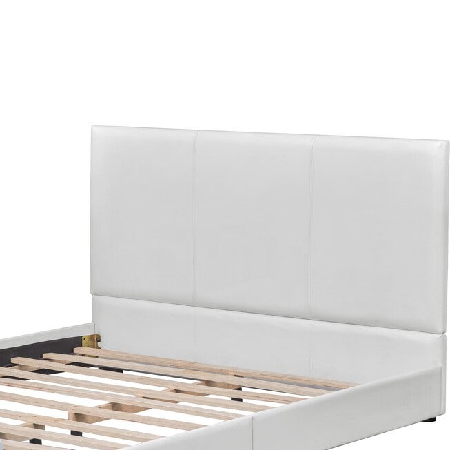 Abbey Platform Bed, Beige, Queen, WHITE, alternate image number 6