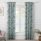 Audrey Turquoise Curtain Panel Pair, TURQUOISE, hi-res image number 0