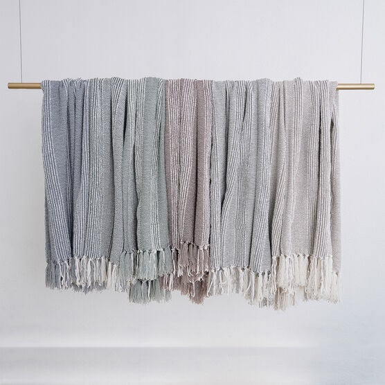 Stripe Textured Throw, , alternate image number null