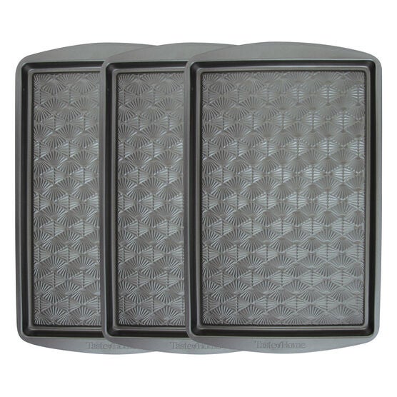 Set 3 15 X 10 Inch No Stick Metal Baking Sheet, ASH GREY, hi-res image number null