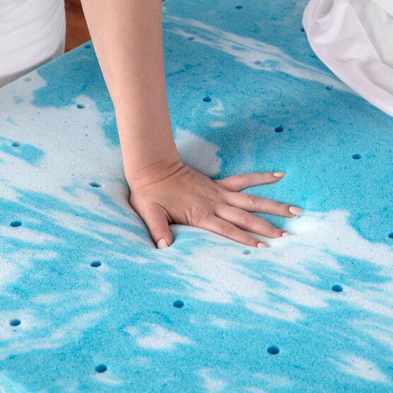 SensorPEDIC 4-Inch Gel Swirl Memory Foam Mattress Topper, , alternate image number null