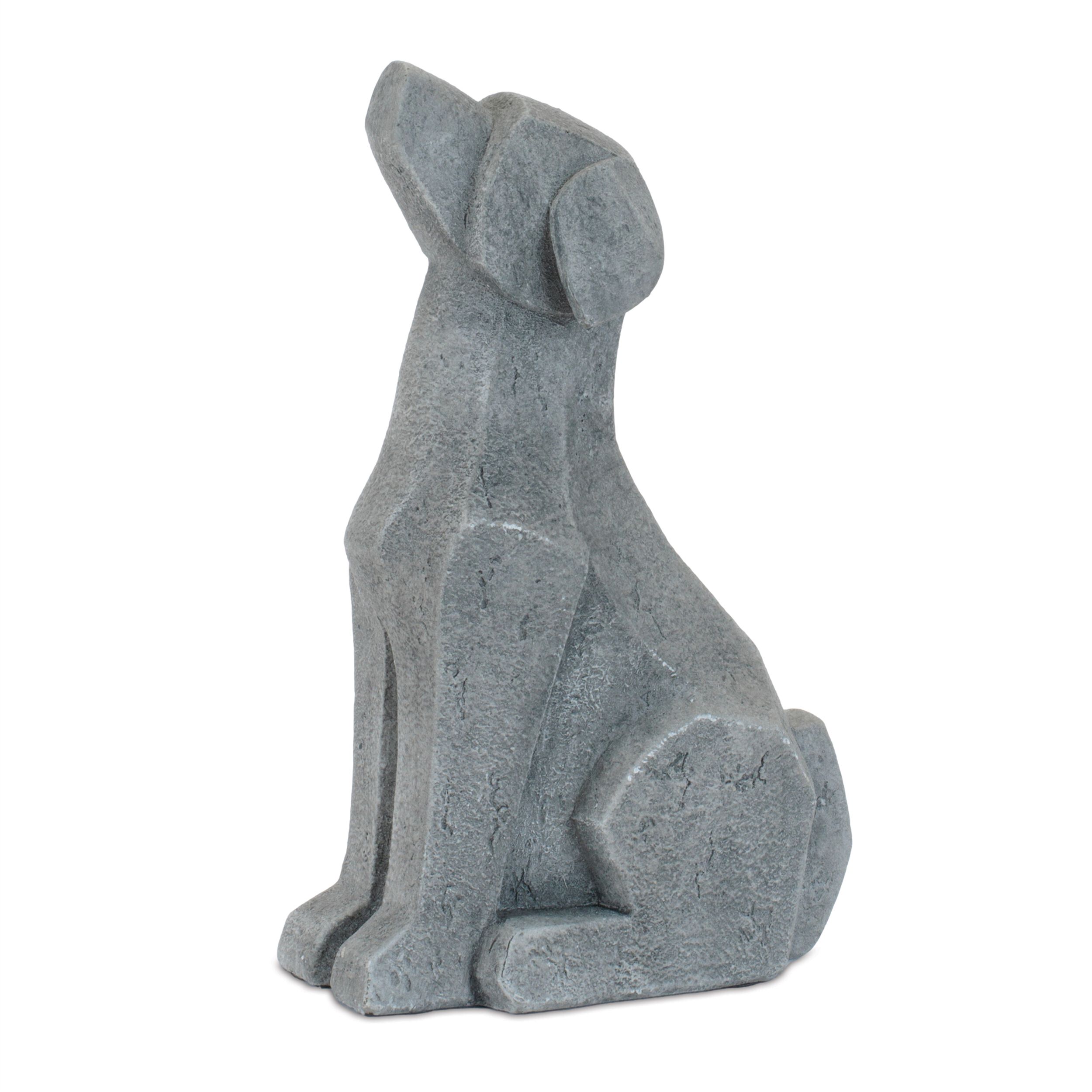 Modern Sitting Dog and Cat Figurine Set of 4, GRAY, alternate image number 3