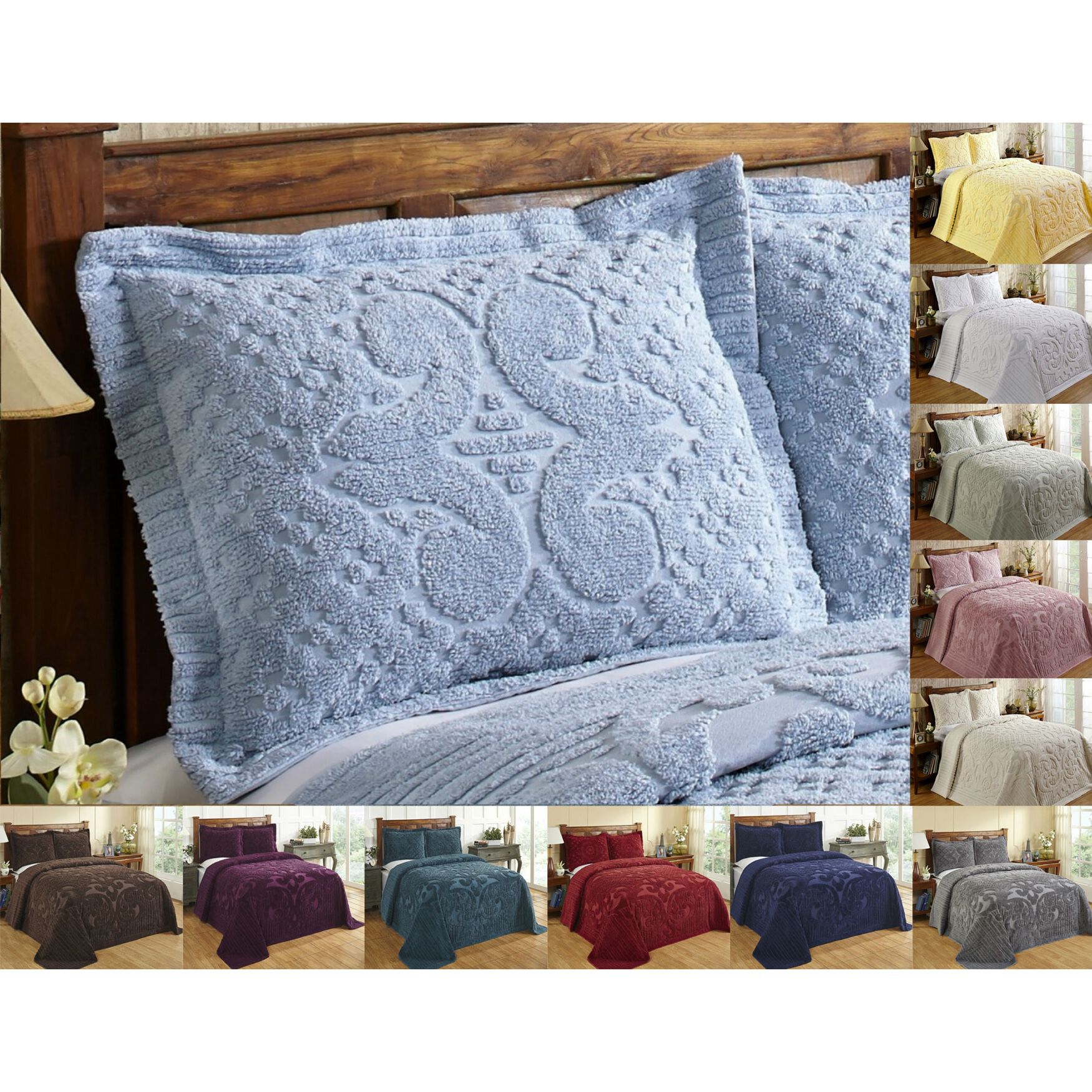 Ashton Collection Tufted Chenille Bedspread , , alternate image number 3