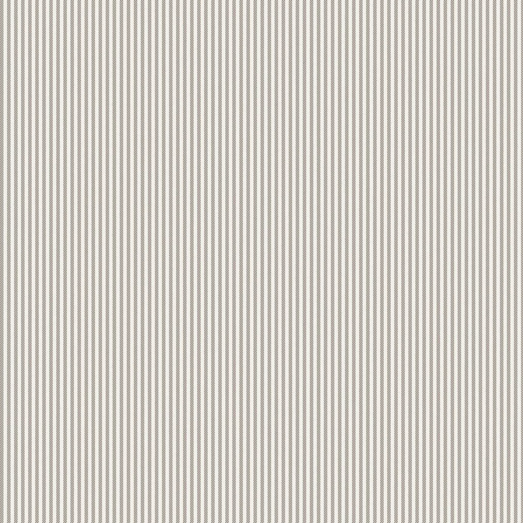Close-up of the gray and white striped fabric pattern of the barstool