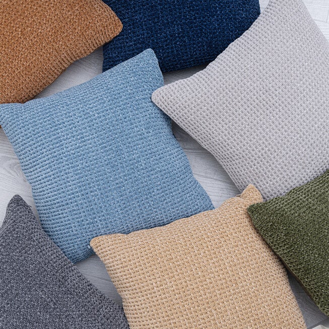 Shiny Waffle Chenille Knit Pillow, , alternate image number 3