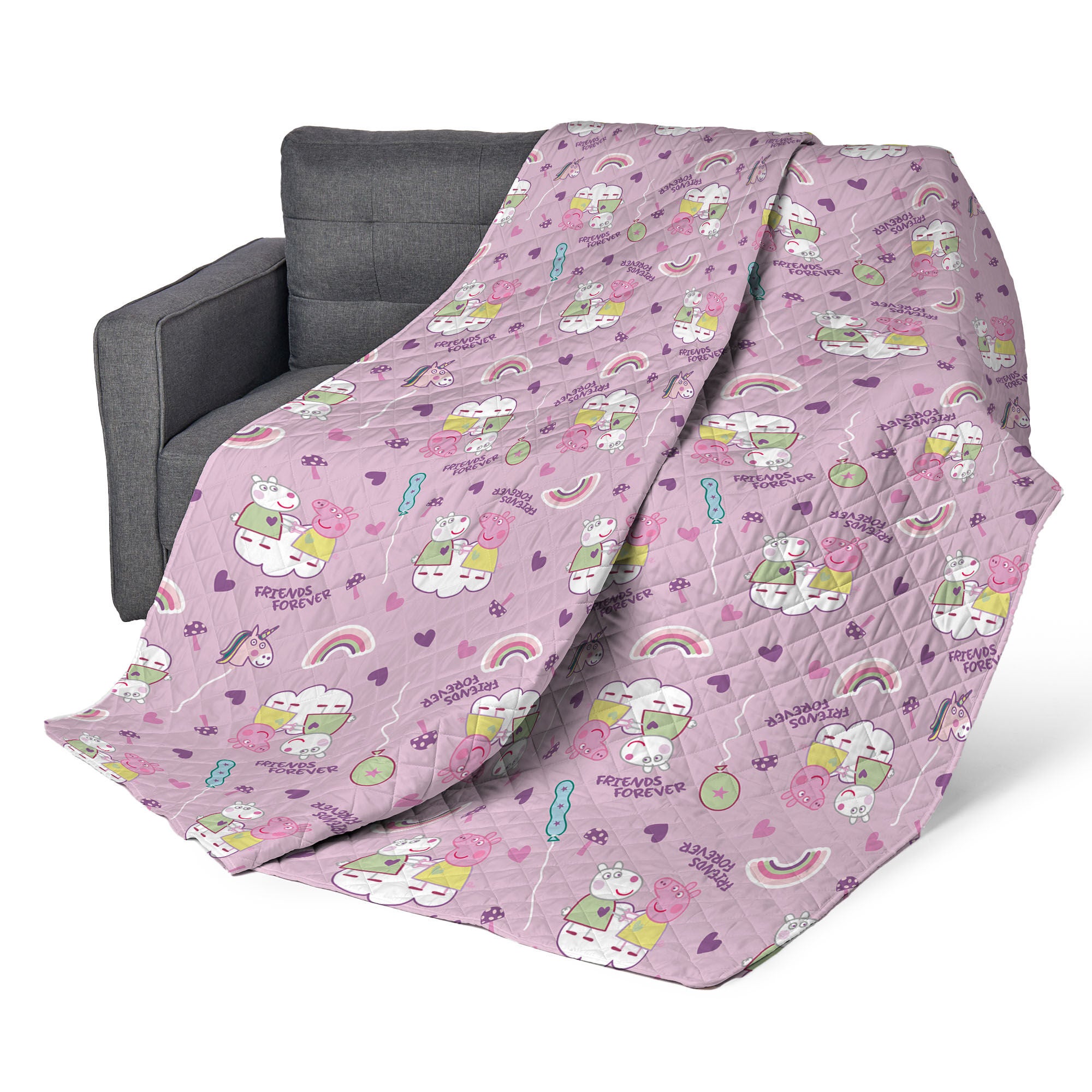 Peppa Pig Peppa Fairgrounds Quilted Throw Blanket 60 x 80 inches, PEPPA PIG, hi-res image number 0