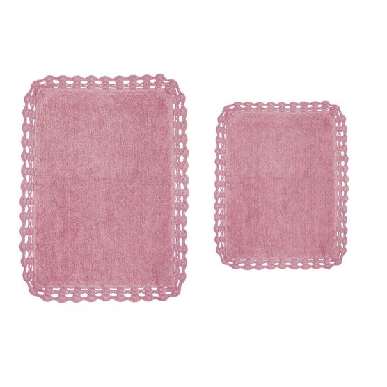 Hudson 2 Piece Set Bath Rug Collection, PINK, hi-res image number null