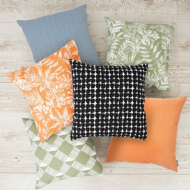 Tamani Palm Leaves Print Indoor/Outdoor Square Pillow, , alternate image number null