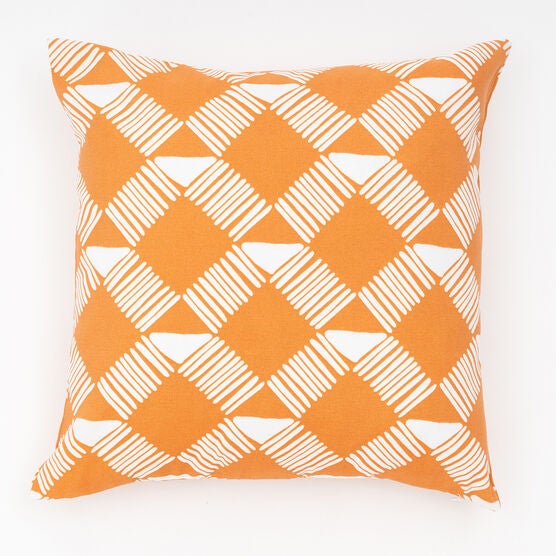 Trellis 2 Tone Indoor/Outdoor Square Pillow, TOASTED NUT, hi-res image number null