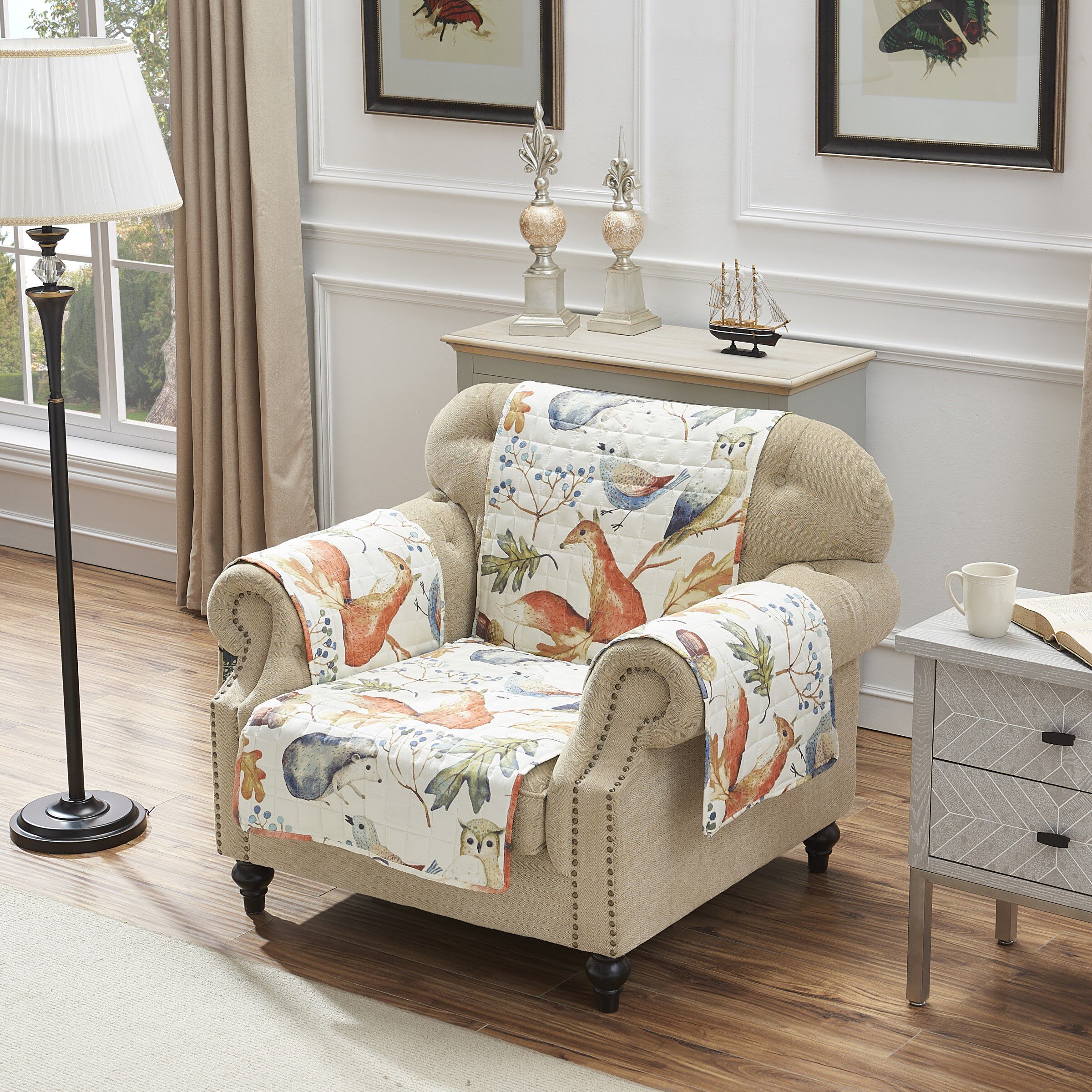 Willow Armchair Furniture Protector, NATURAL, alternate image number 3