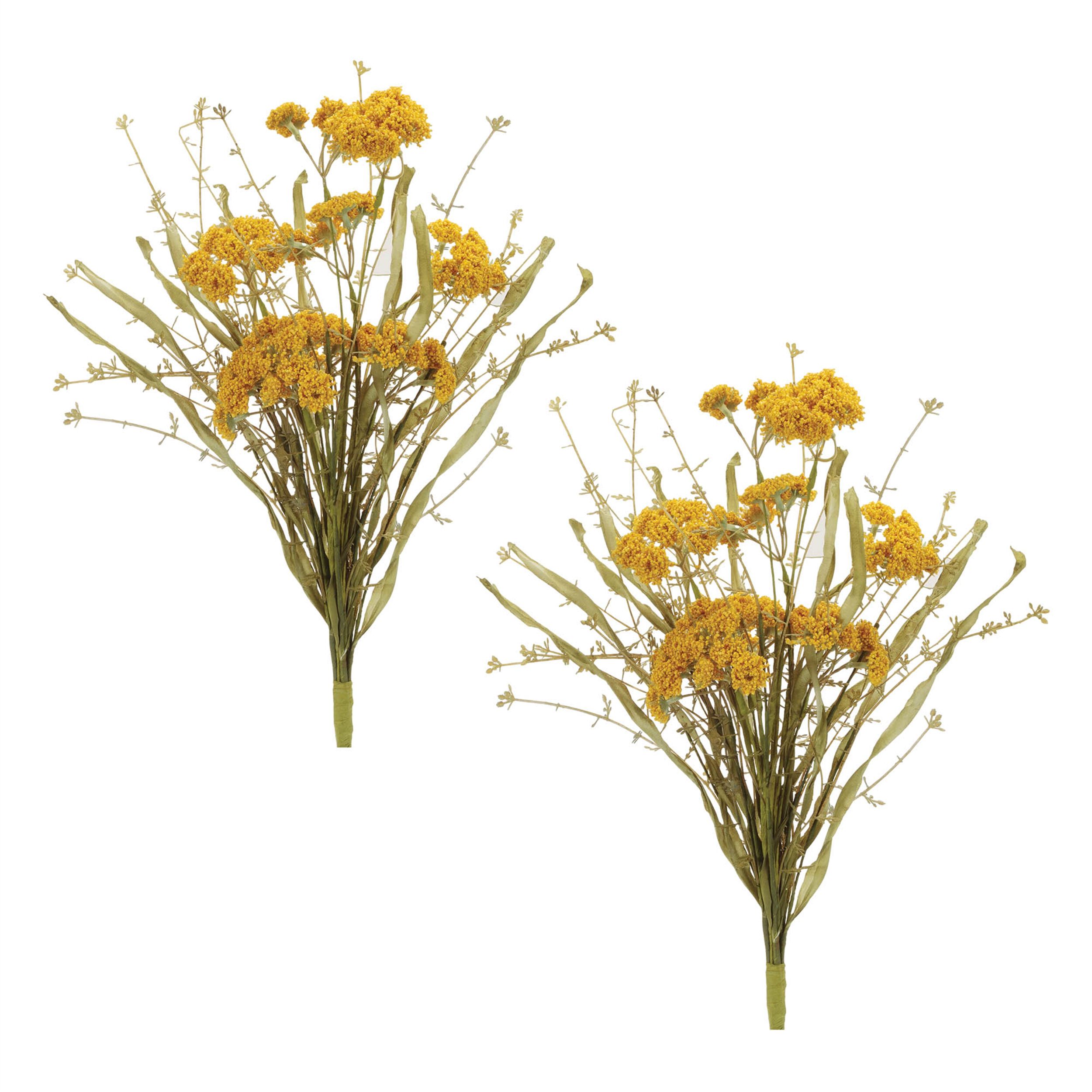 Heather Floral Bush Set of 2, YELLOW GREEN, alternate image number 2