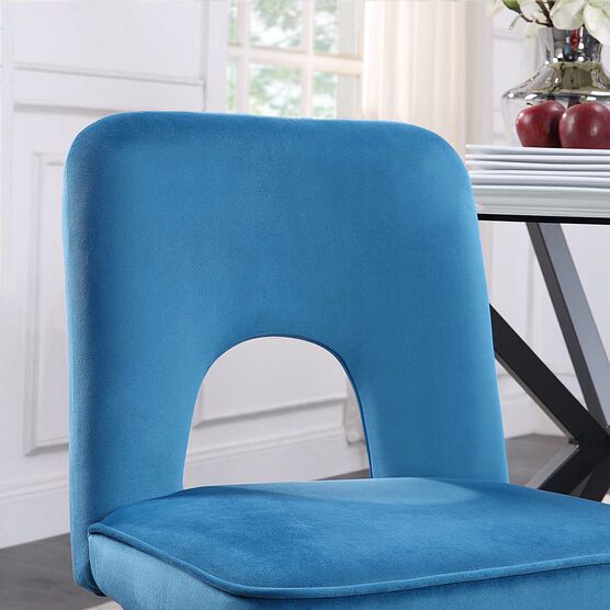 Nancy Teal Velvet Accent Dining Chair, Set of 2, , on-hover image number null