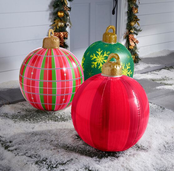 24" Inflatable Ornament, GREEN, hi-res image number null