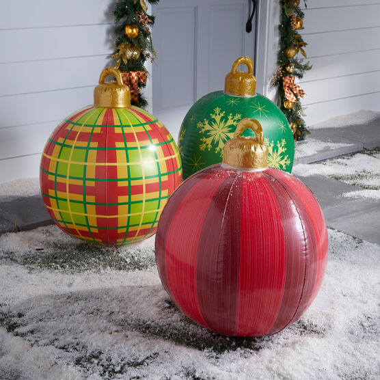 24" Inflatable Ornament, GREEN, hi-res image number null